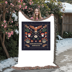 Adventure Awaits - Woven Blanket